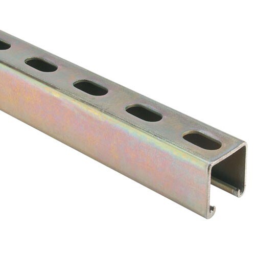 STRUT CHANNEL 13/16 X 10FT, 12 GA, OVAL SLOT YELLOW ZINC (GOLD)